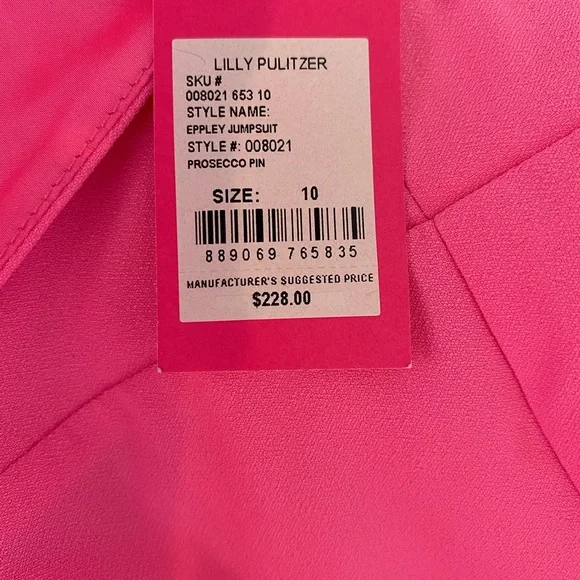 LAST CHANCE TO BUY NWT Lilly Pulitzer Eppley Jumpsuit in Prosecco Pink - Picture 14 of 14